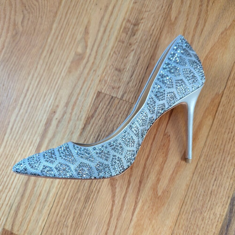 Imagine by Vince Camuto Olivier Rhinestone Pumps - Women's Size 9M - Stone